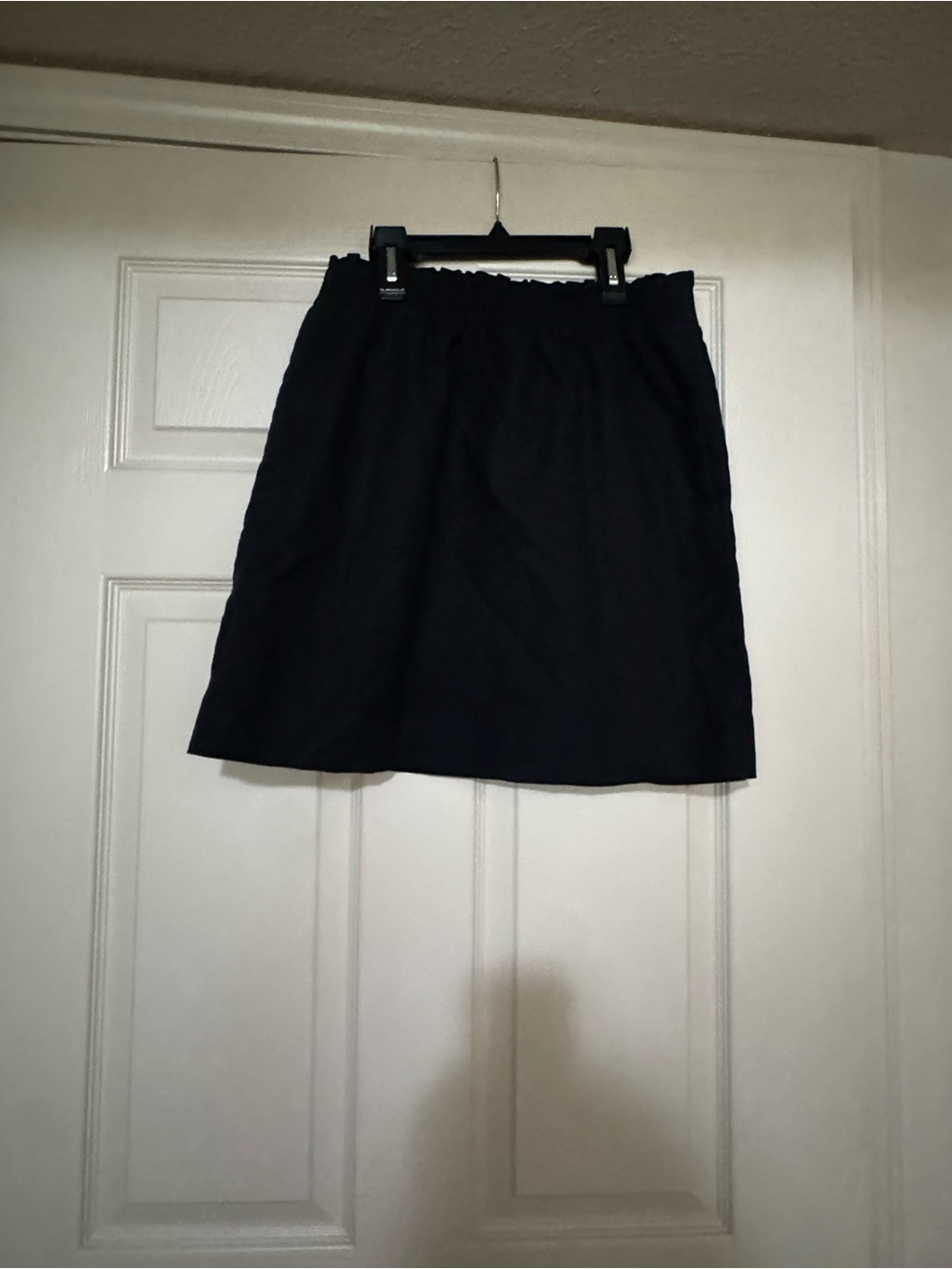 J. Crew Black Linen Skirt with Elastic Waist